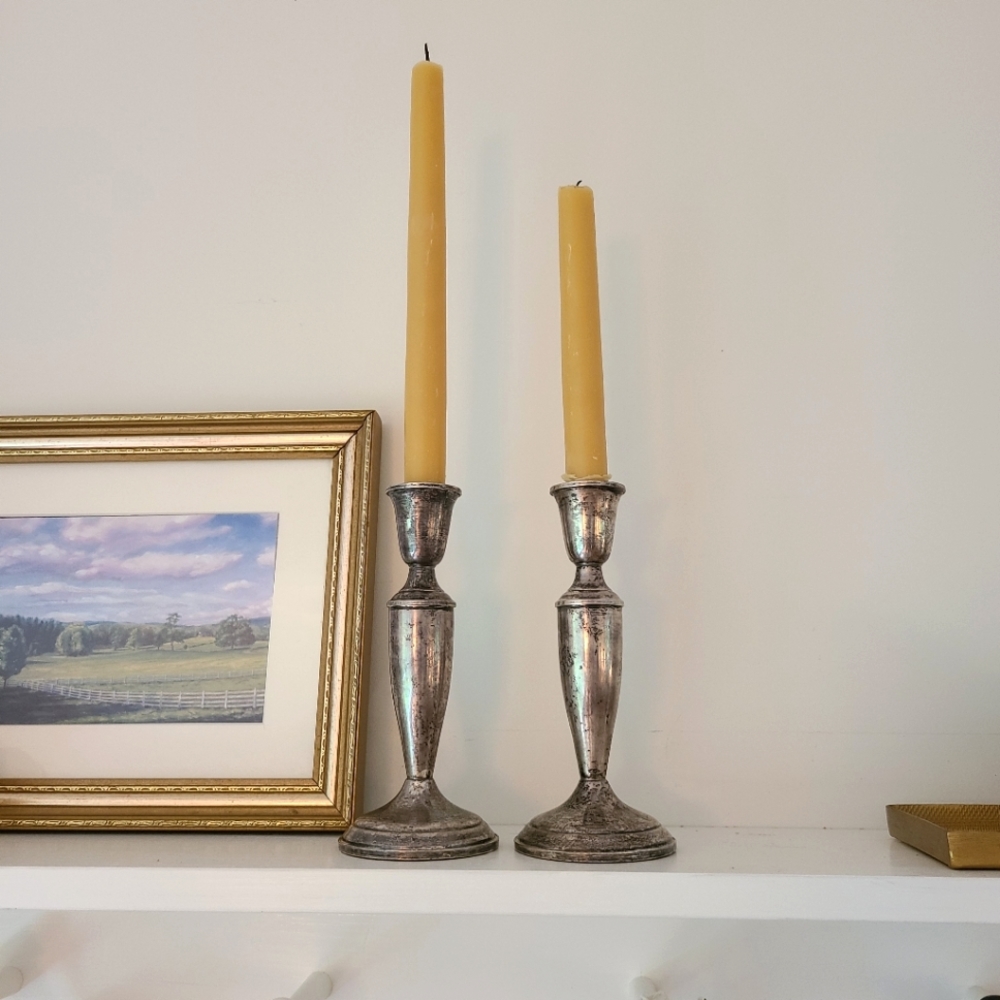 Vintage Sterling Silver Candlesticks
